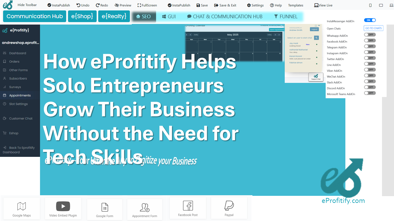 How eProfitify Helps Solo Entrepreneurs Grow Their Business Without the Need for Tech Skills